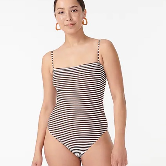 J. Crew Bandeau One-Piece in Bold Stripe, 4 - Picture 12 of 13